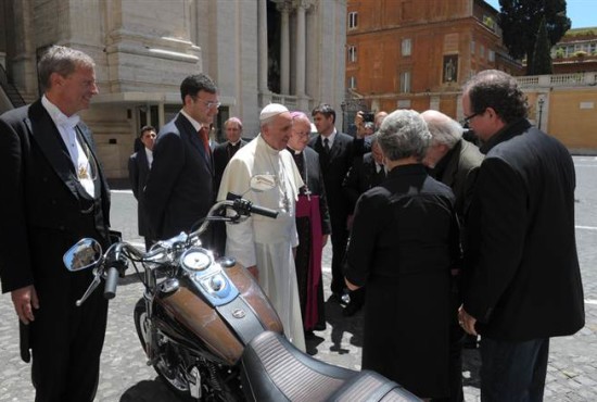 Highway to heaven: Pope auctioning his Harley Davidson chopper for charity