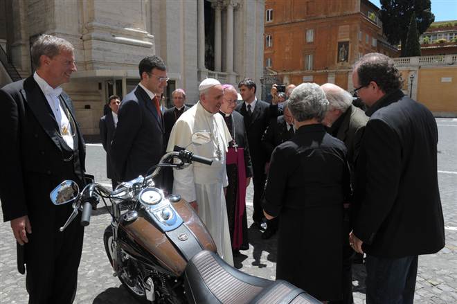 Highway to heaven: Pope auctioning his Harley Davidson chopper for charity