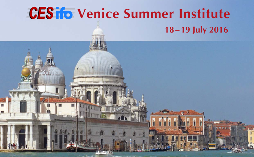 Venice Summer Institute 2016: The economics of philanthropy